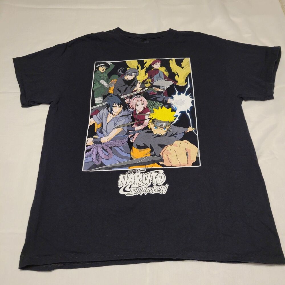 Viz Media Ripple Junction Naruto Shippuden Shonen Jump Black T-Shirt Size L